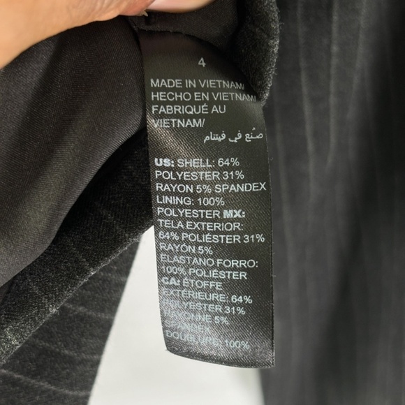 White House Black Market Women's Gray Pin Stripe Blazer Jacket Size 4 - Picture 7 of 12